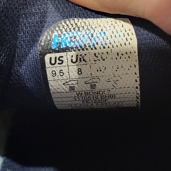 Hoka Womens Bondi 7 Blue Running Sneakera Shoes Size 9.5 - Picture 13 of 13